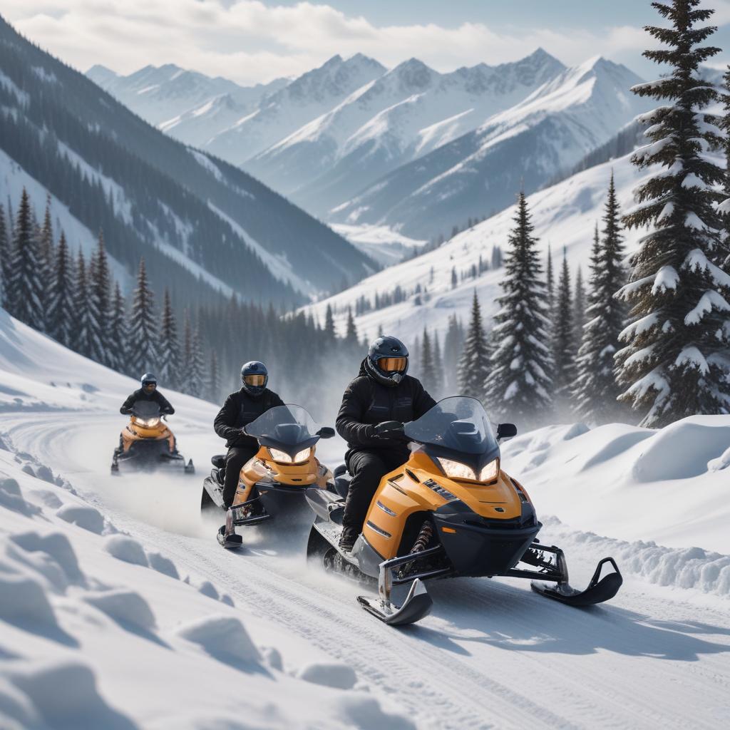 Катание на снегоходах в горных районах по доступным ценам