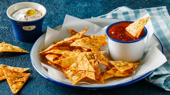 Чипсы из лаваша в микроволновке